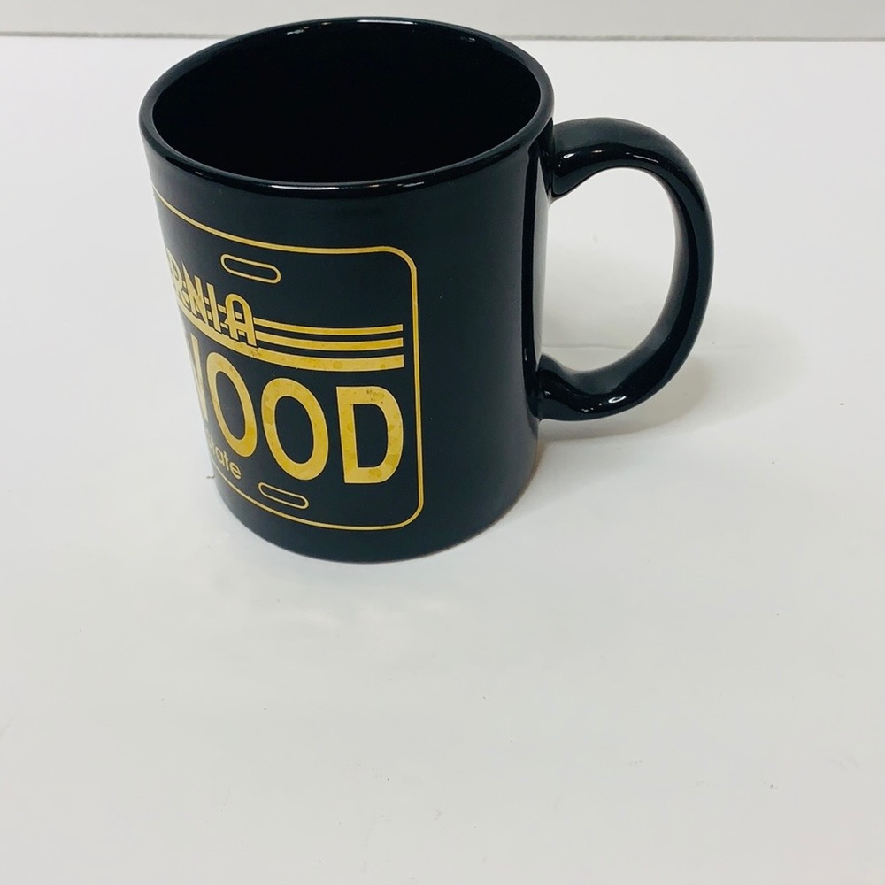 M-Ware Mug | Black Hollywood California Sunshine State Golden Letter Glass Cup - Picture 3 of 7